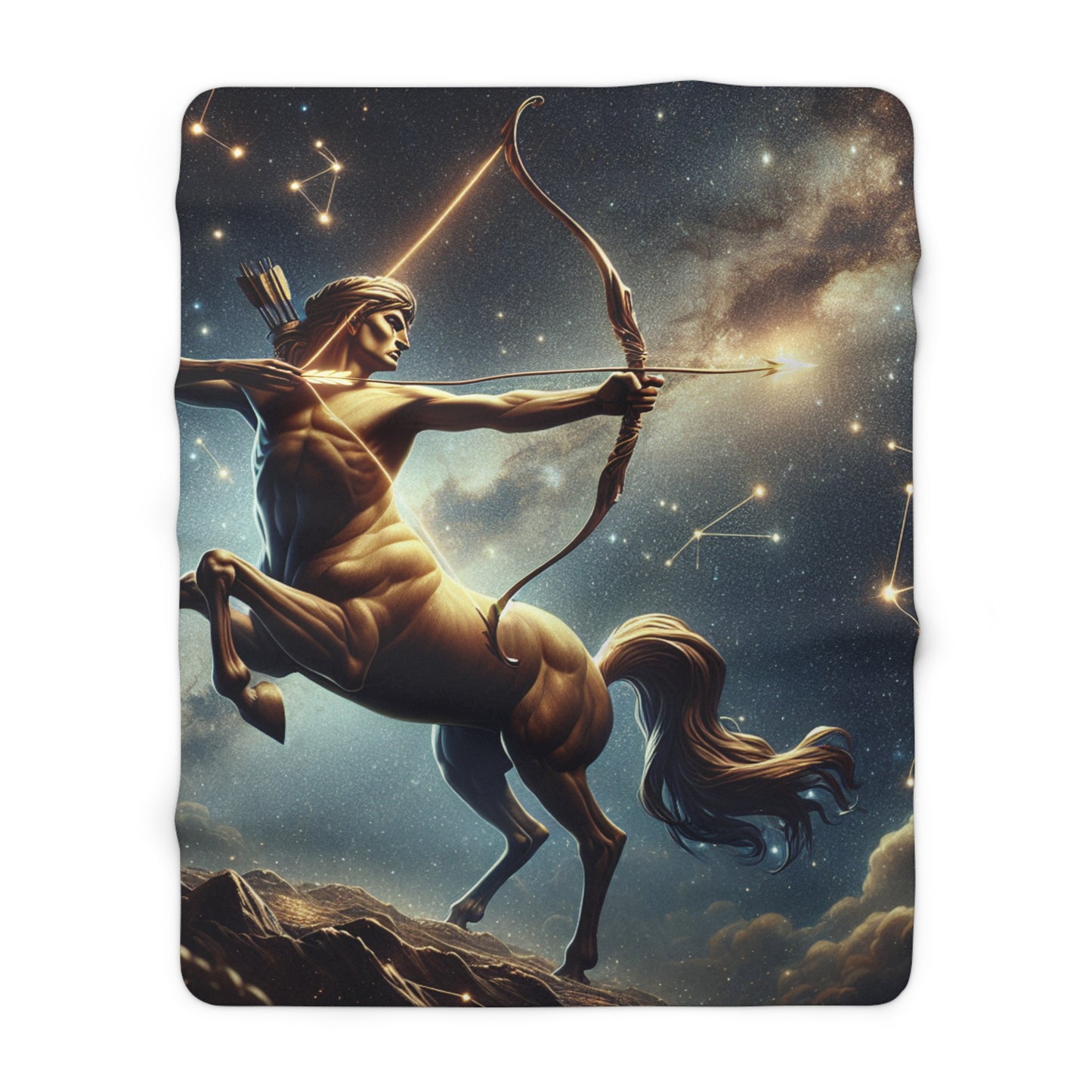 Sagittarius Sherpa Fleece Blanket