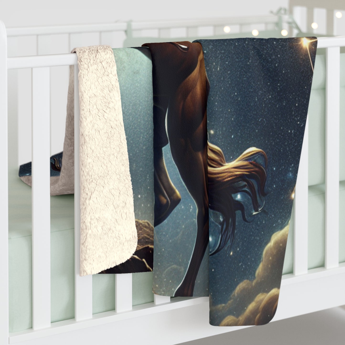 Sagittarius Sherpa Fleece Blanket
