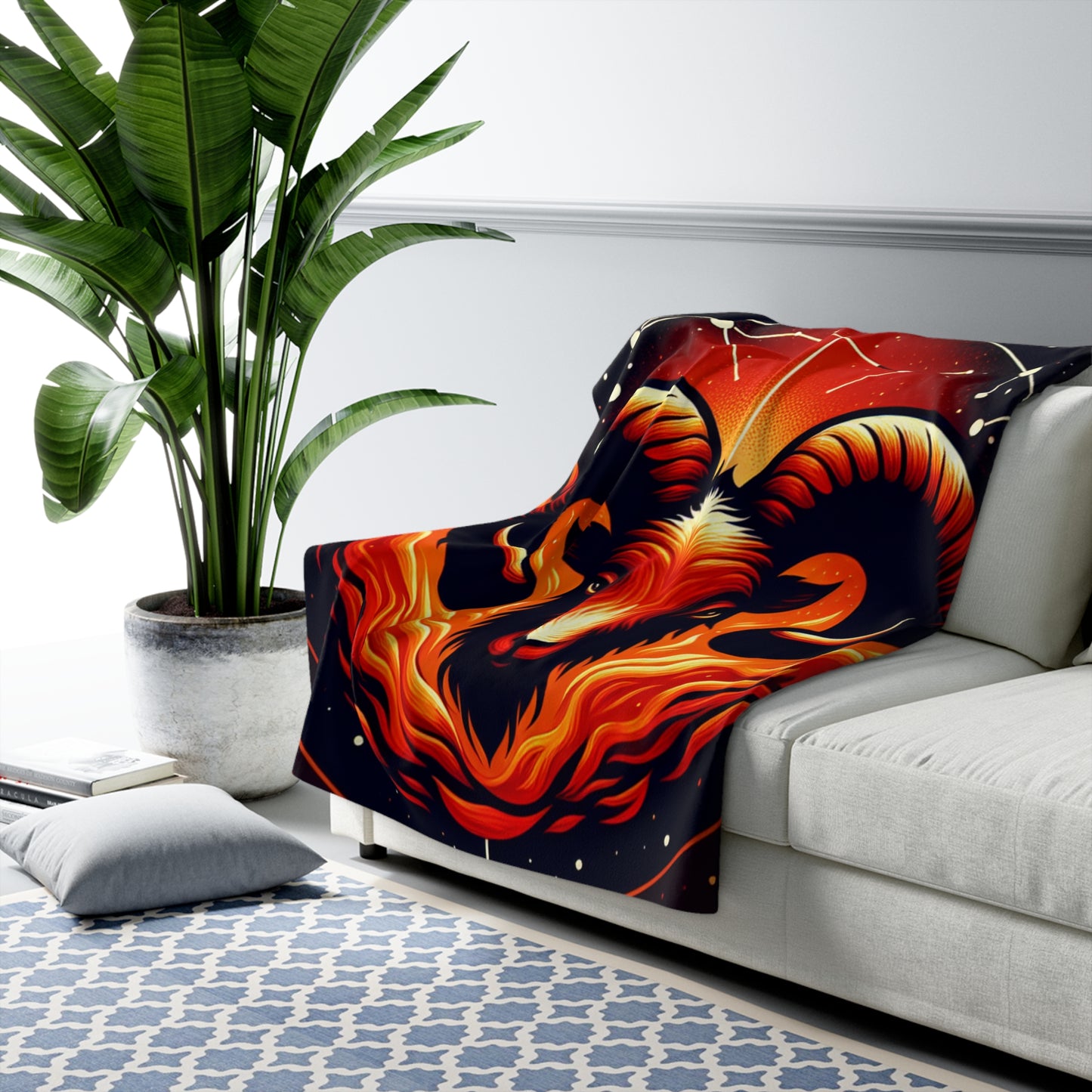 Aries Sherpa Fleece Blanket