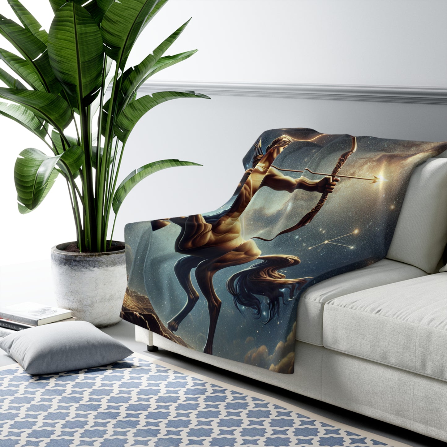 Sagittarius Sherpa Fleece Blanket