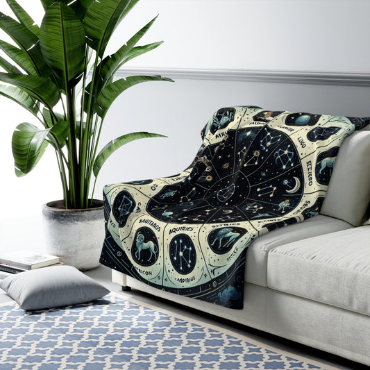 Astrology Sherpa Fleece Blanket