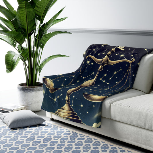 Libra Sherpa Fleece Blanket