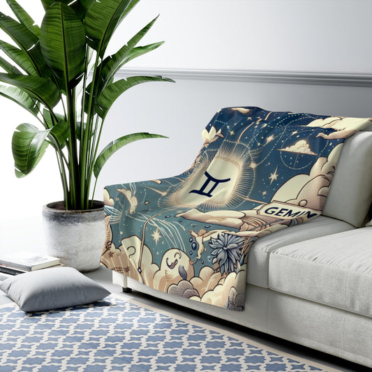Gemini Sherpa Fleece Blanket
